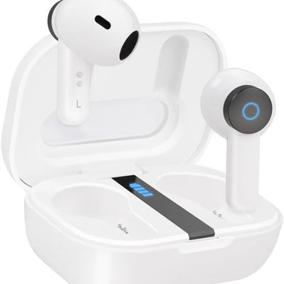Écouteurs sans fil Bluetooth TooQ Bender - Blanc — dans le même univers que Adaptateur de Prise d'alimentation Coudée à Gauche - Male / Femelle