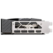 Face arrière MSI GeForce RTX 5070 Ti GAMING TRIO OC PLUS argent et noir, 3 DisplayPort 1 HDMI