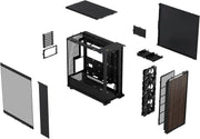 Fractal Design North XL RC Chalk Black TG Clear avec boîtier mesh noir et verre trempé