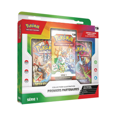Coffret Pokemon Illustration Premiers Partenaires - Coffret 3 Boosters