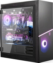 Boîtier PC MSI MPG SEKIRA 500X BLACK texturé noir avec RGB violet et bleu