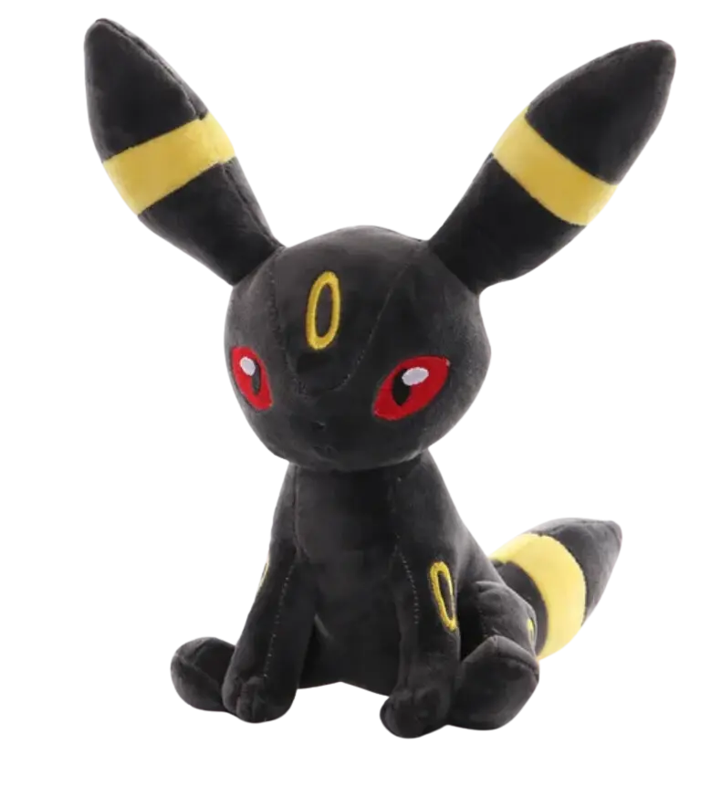 Peluche Pokémon Noctali Umbreon noir 25 cm coton doux