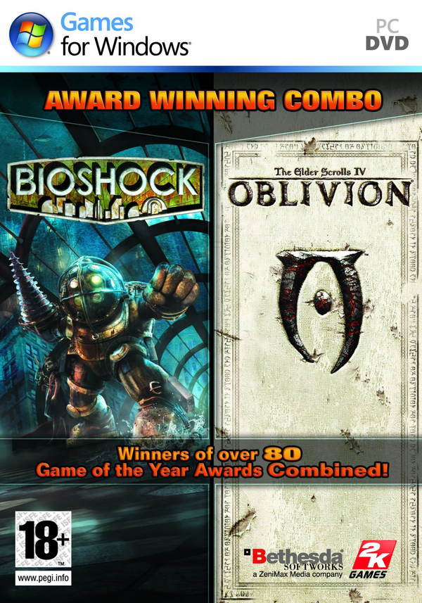 BioShock et The Elder Scrolls IV : Oblivion Double Pack sur PC — jaquette, jeu vidéo Pixel 404 Orléans