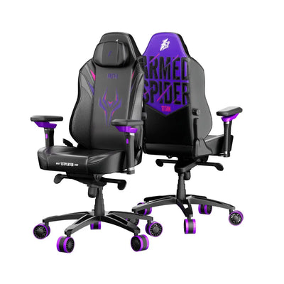 Fauteuil gaming 1stPlayer Fast noir et violet Armed Spider Titan dos mesh