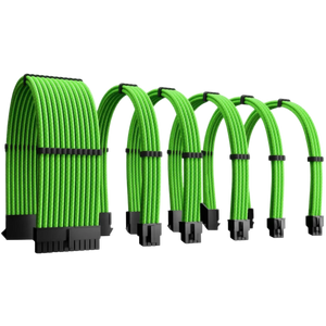Kit de Rallonges cables alimentation vert PSU - ATX / EPS / PCI-E