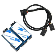 Adaptateur USB splitter 9 broches double avec câble noir 3m et ruban adhésif