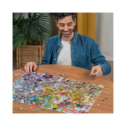 Puzzle Pokémon Challenge 1000 pièces multicolore sur table en bois