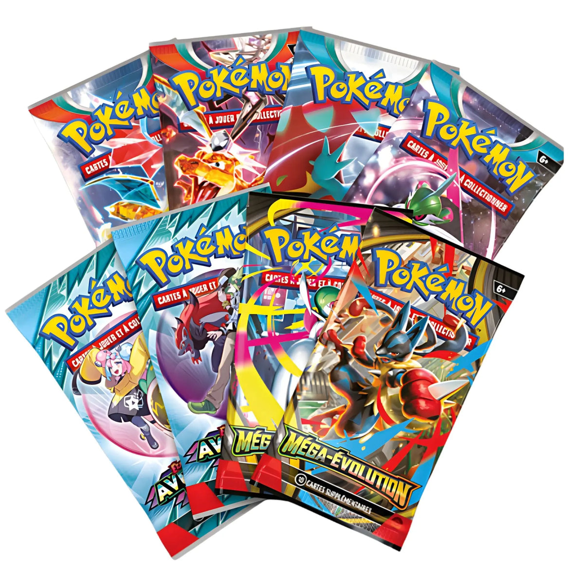 Coffret Florizarre Méga-Évolution EX Pokémon JCC aux packs colorés vibrants