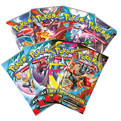 Coffret Florizarre Méga-Évolution EX Pokémon JCC aux packs colorés vibrants
