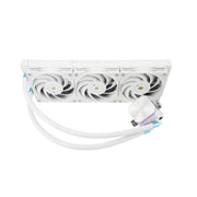 Radiateur blanc Thermalright Frozen Edge 360 à triple ventilateur avec accents bleus