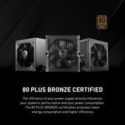 Alimentation MSI MAG A550BN noire et argentée, grille mesh, 80 Plus Bronze
