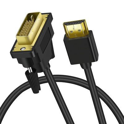 Câble adaptateur HDMI vers DVI noir 3 m avec connecteurs plaqués or