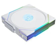 Lot de 3x Lian Li Uni Fan TL Wireless RGB 12cm blanc avec logo PlayStation bleu et éclairage RGB