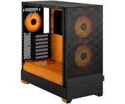 Fractal Design Pop Air RGB Orange Core TG Clear Tint, boîtier noir et orange avec panneau transparent et deux ventilateurs RGB avant illuminés