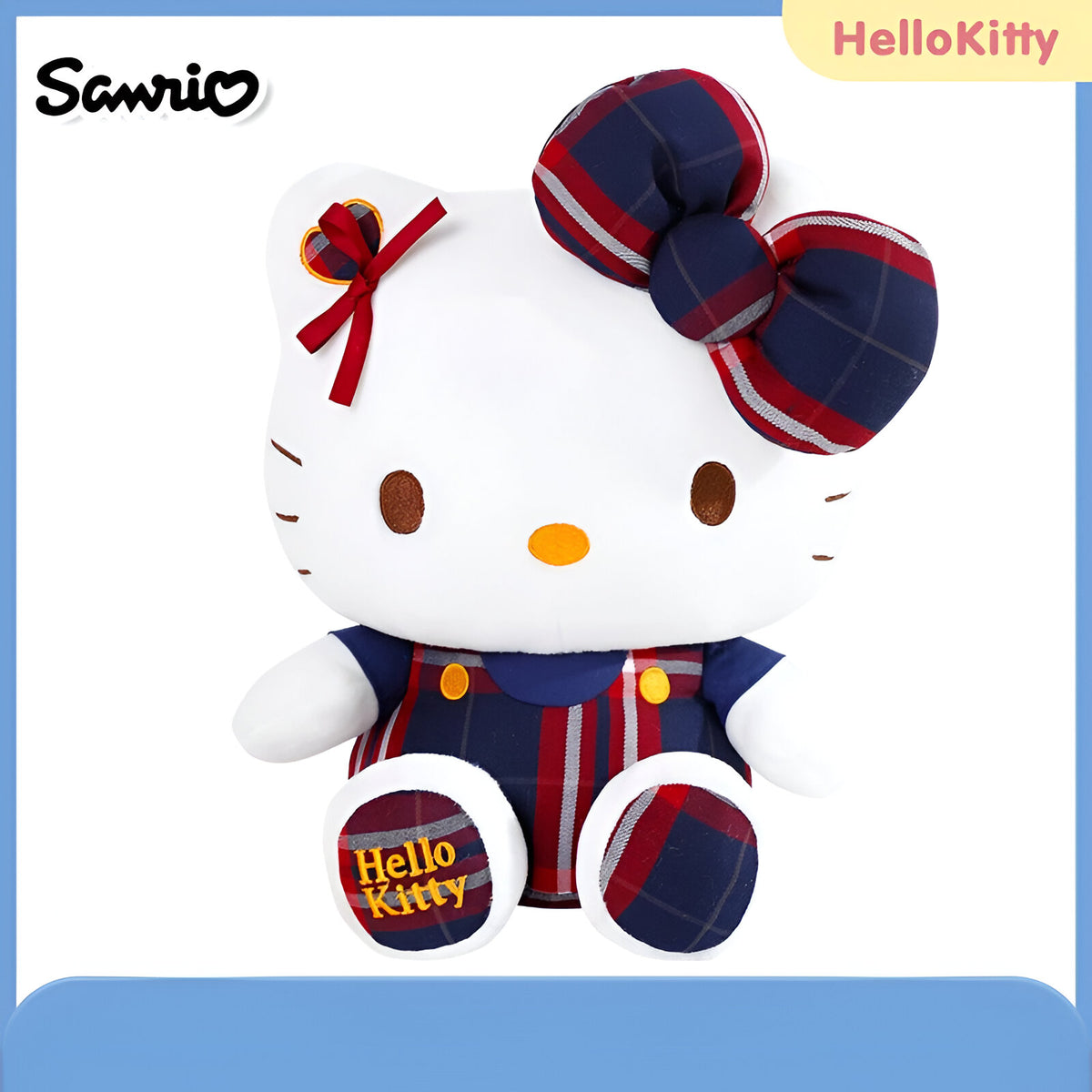 Peluche Hello Kitty -30 cm - Tenue écossaise image 0