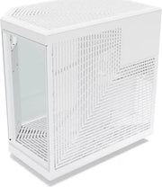 Coque PC HYTE Y70 Touch Infinite Snow White avec grilles ventilées géométriques blanches