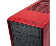 Boîtier PC Fractal Design Focus G Rouge avec panneau avant mesh noir et grilles daération
