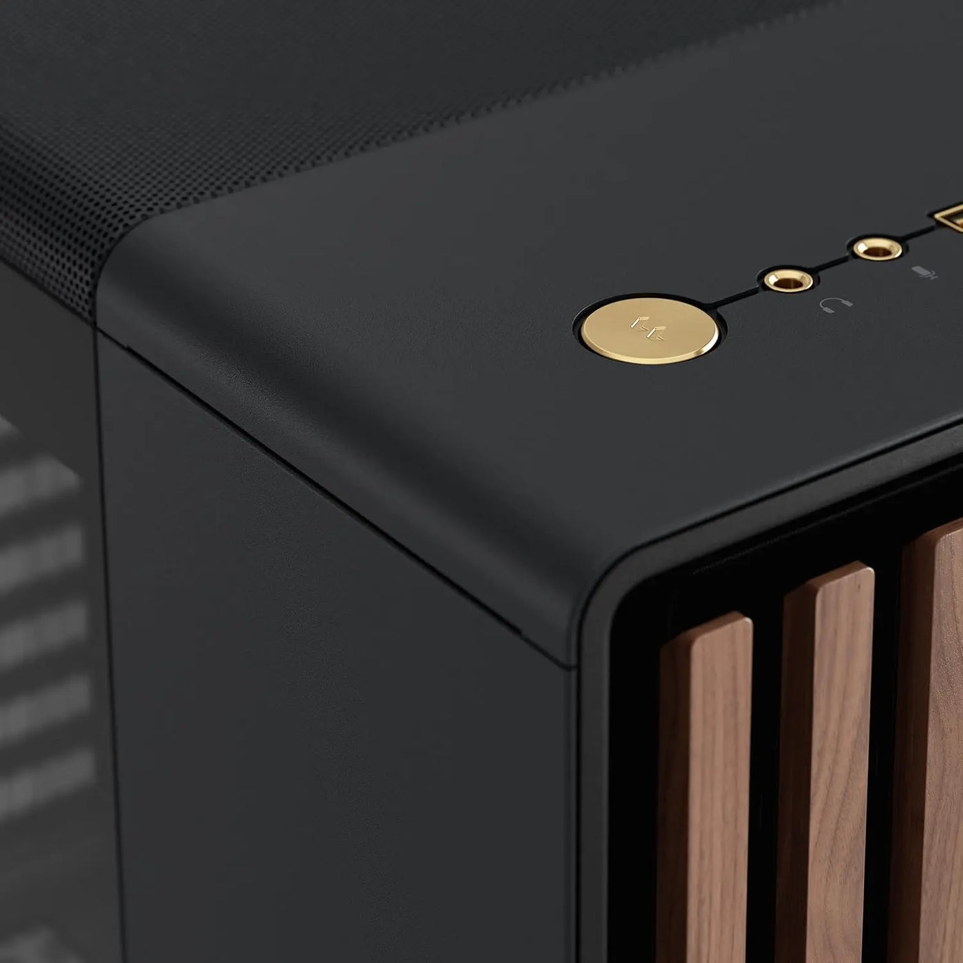 Boîtier PC Fractal Design North Charcoal Black mat noir avec lattes bois