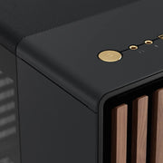 Boîtier PC Fractal Design North Charcoal Black mat noir avec lattes bois
