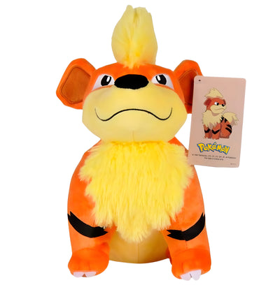 Peluche Pokémon Caninos 20 cm orange et jaune à rayures noires