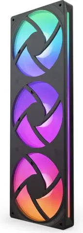Tour NZXT F360 RGB Core Noir : tour refroidissement triple ventilateur noir RGB aux dégradés colorés tourbillonnants