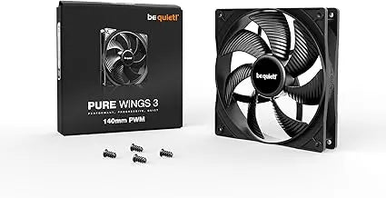 Ventilateur be quiet! Pure Wings 3 140mm PWM noir, pales aérodynamiques
