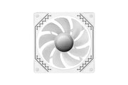 Ventilateur blanc Xigmatek Starz Pro RGB carré avec moyeu central et pales angulaires