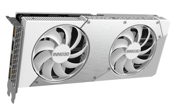 Carte graphique INNO3D GeForce RTX 5060 Ti Twin X2 OC 8 Go Blanc, double ventilateur blanc