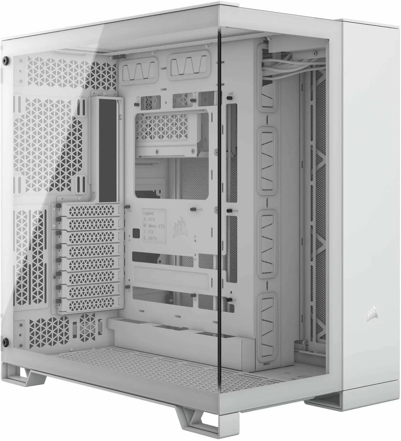 Corsair 6500X Blanc avec panneau latéral transparent et fixations internes