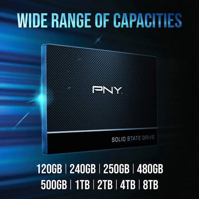 Disque SSD PNY CS900 2.5 pouces 1 To surface carbone texturée noire