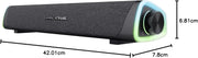 Barre de son gaming Trust G620 noire texturée avec LED vertes lumineuses