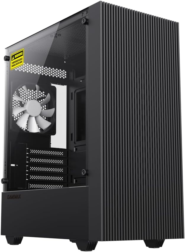 Boîtier Gamemax Edge RGB Noir avec panneau vitré