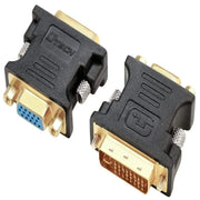 Adaptateur DVI mâle vers VGA mâle Black d-tech avec connecteurs plaqués or