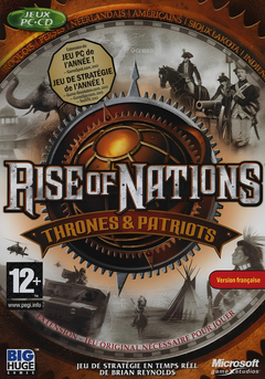 Rise of Nations : Thrones & Patriots sur PC — jaquette de l'extension, jeu vidéo Pixel 404 Orléans