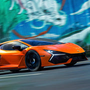 Lamborghini Huracán orange vibrant avec accents carbone dans The Crew Motorfest PS5