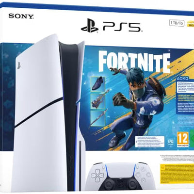 PlayStation 5 Slim Standard avec manette DualSense - Blanc - Édition limitée Fortnite Flowering Chaos - Version UE