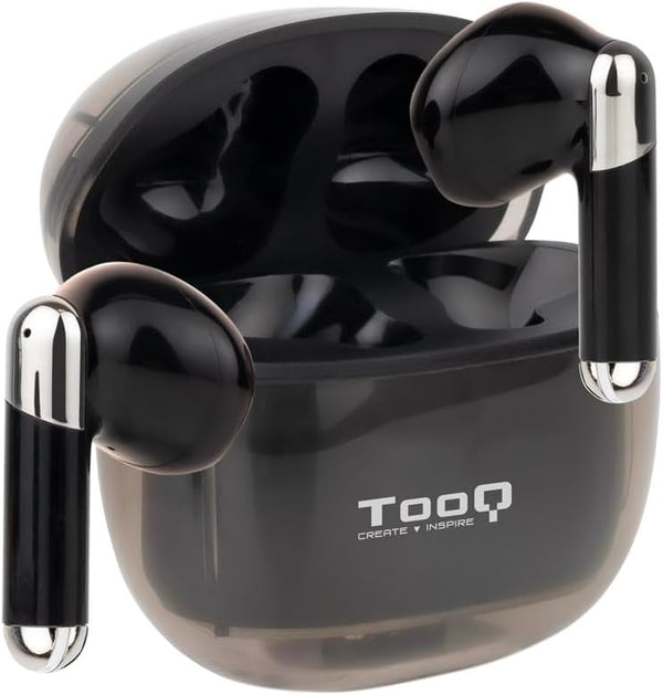 Écouteurs sans fil Bluetooth TooQ Onyx Noir avec boîtier de charge
