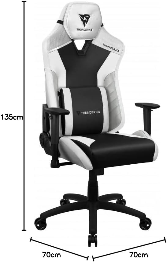 Fauteuil Gamer ThunderX3 TC3 Max – Blanc/Noir/Gris