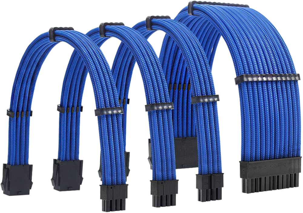 Cables Rallonges Bleu / pour Alimentation/PSU - ATX/EPS/PCI-E image 0