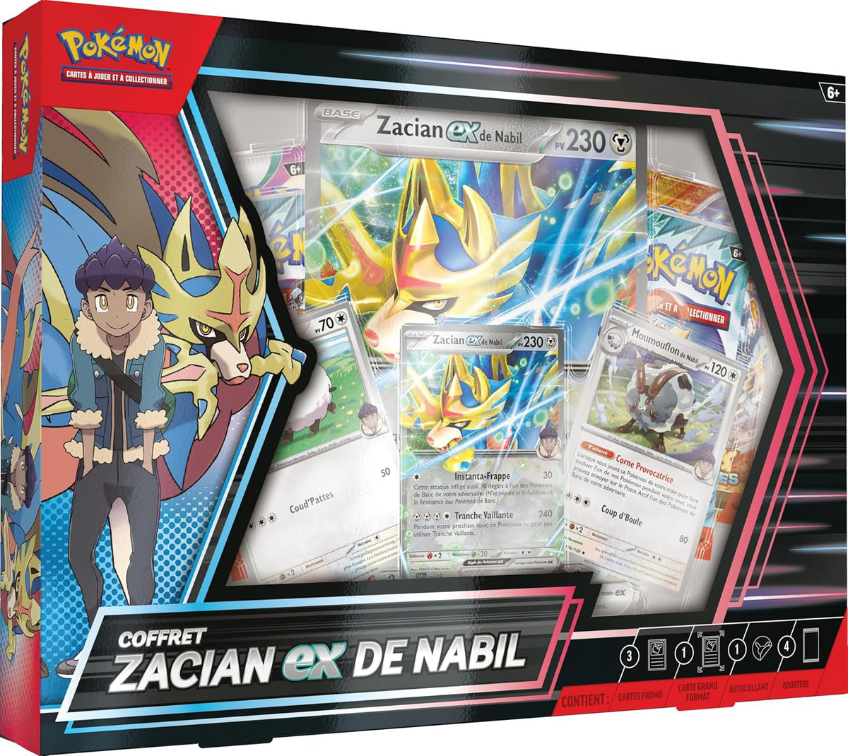 Pokemon JCC – Coffret Zacian-ex de Nabil (Édition Écarlate & Violet : Aventures image 1