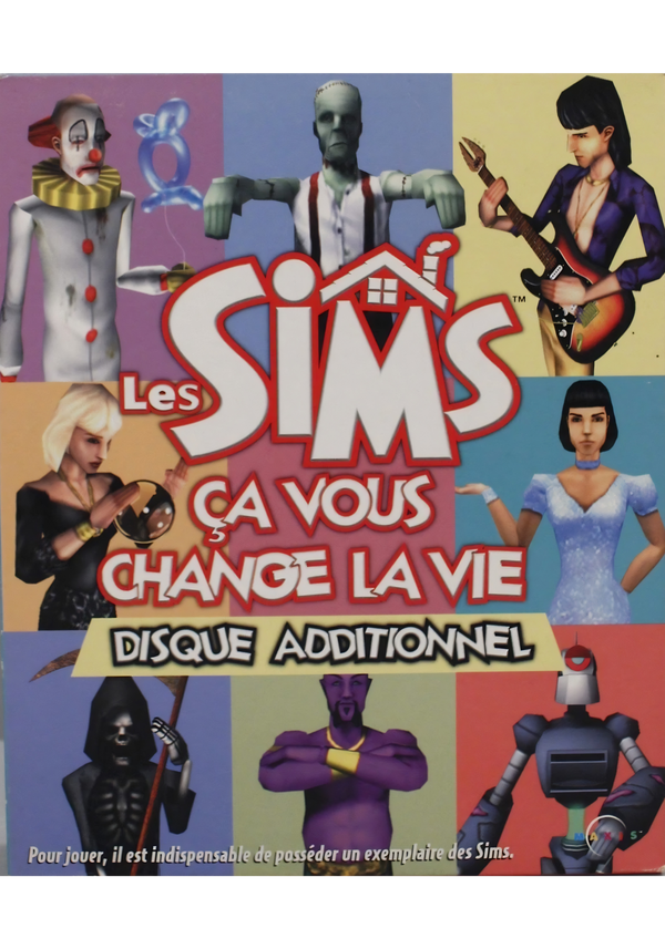 Les Sims : Ça vous change la vie sur PC — jaquette du disque additionnel, pack Pixel 404 Orléans