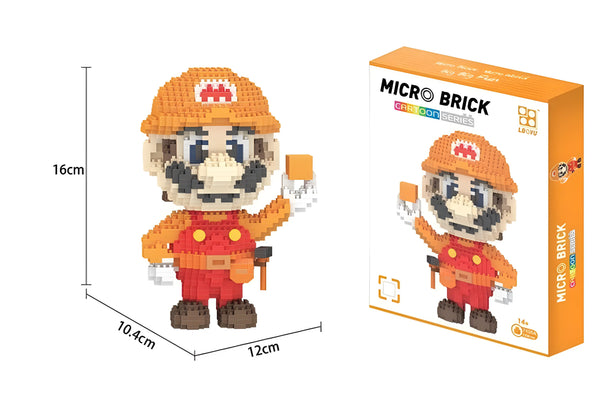 Super Mario Bros Bricks  Super Mario Bros - Modèle Mario bricoleur