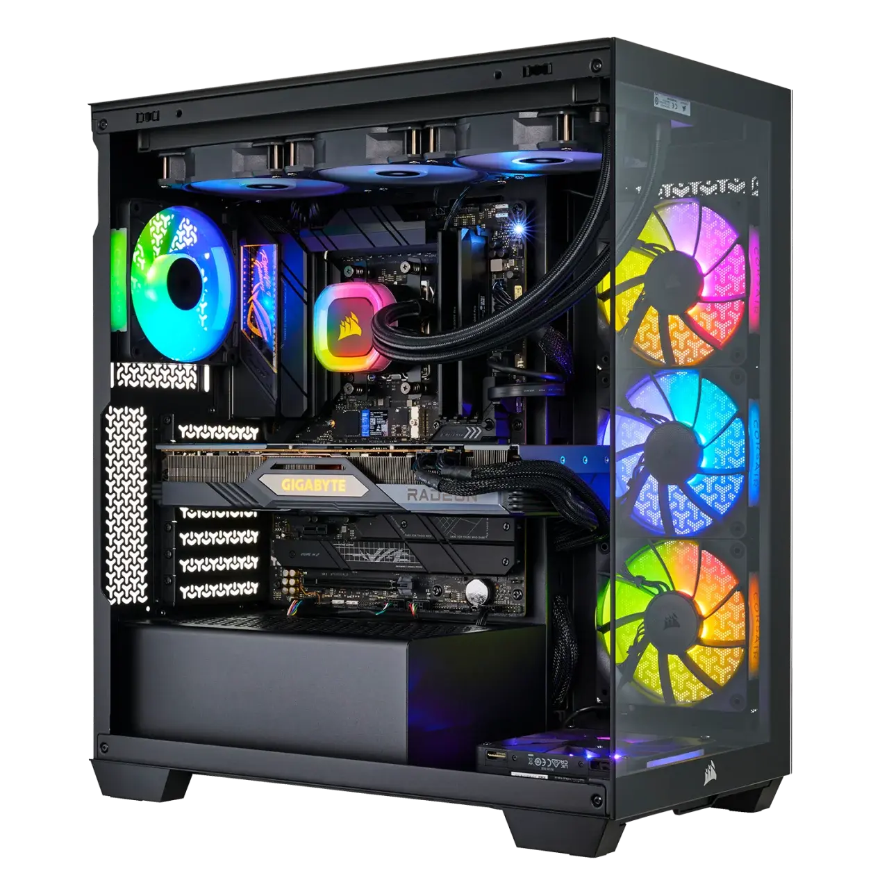 PC Gamer Corsair 3500X Noir – Streaming x Ryzen 7 9700X × RTX 5070 Pixel 404