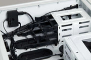 Pinces de gestion de câbles noires mates Corsair 4000D RS Blanc en rangées