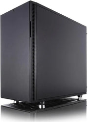 Boîtier PC Fractal Design Define R5 noir mat à design minimaliste avec fentes de ventilation verticales latérales