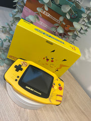 Console de jeu Game Boy Advance édition Pikachu LCD jaune avec écran noir