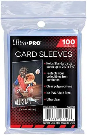 Lot de 100 sleeves souples Ultra Pro en emballage refermable transparent