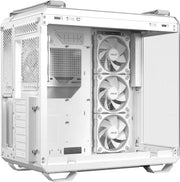 Boîtier PC ASUS TUF Gaming GT502 Horizon ARGB Blanc avec 3 ventilateurs verticaux et panneau mesh
