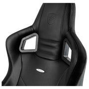 Fauteuil gamer Noblechairs Epic noir en cuir avec couronne sur appui-tête