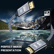 Câble DisplayPort vers HDMI 4K 3m argent tressé connecteurs plaqués or